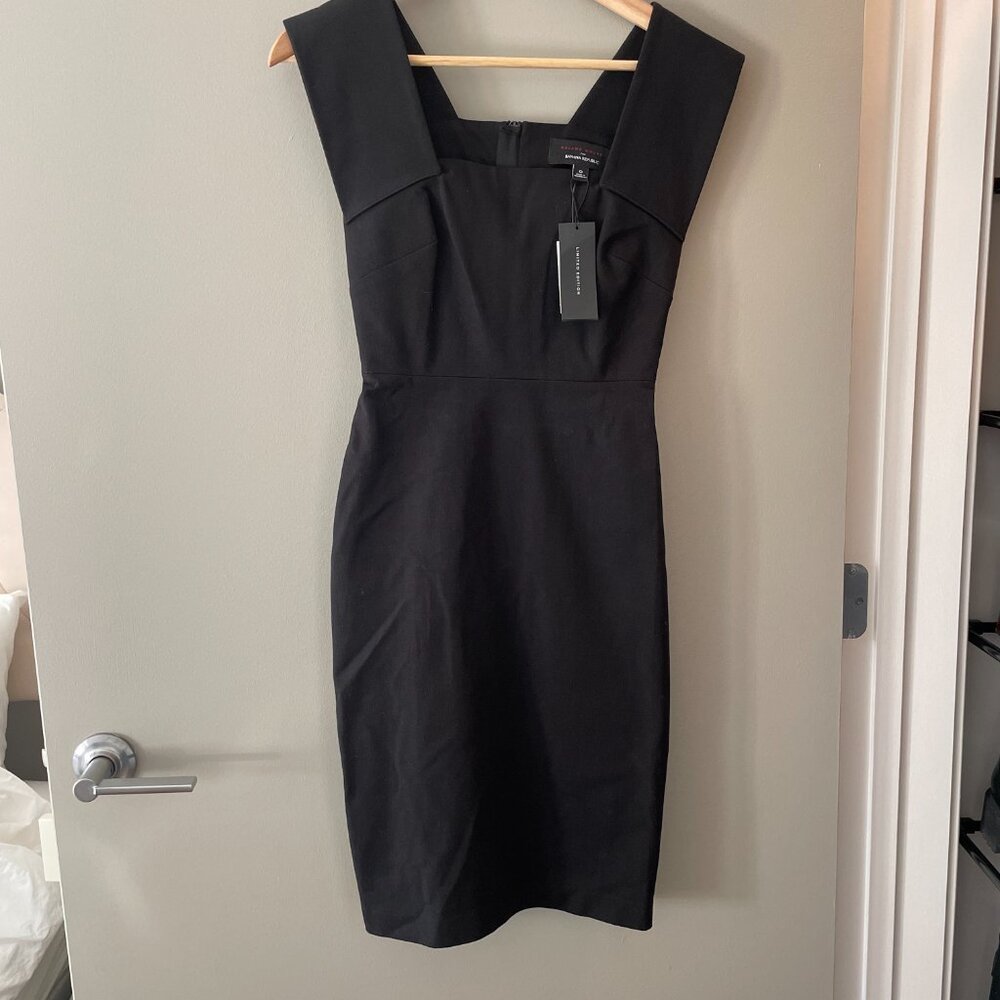 NWT Banana Republic x Roland Mouret Sheath Dress Black Size 0 - Picture 2 of 3